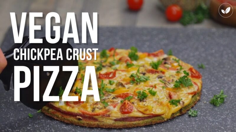 Vegan Pizza With Chickpea Crust- Recipe and nutrition