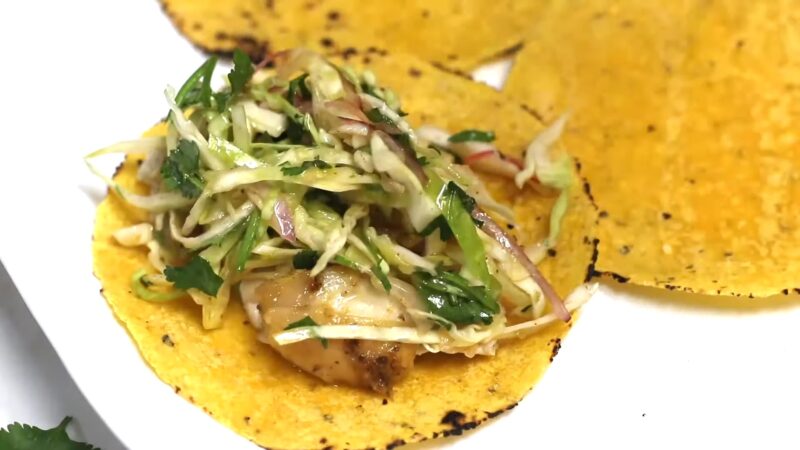 Pollo-Pescetarian Vegetarian Diet Fish tacos with cabbage slaw